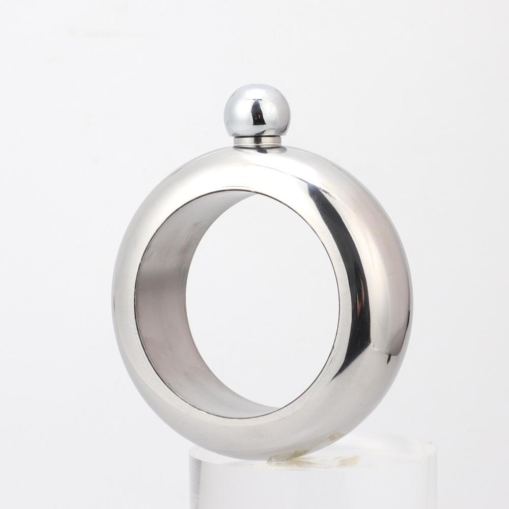 3.5 Oz Round Bangle Flask Food Grade Wine Flask Portable Hip Flask Party Travel