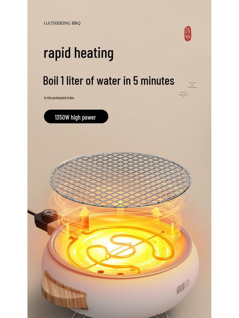 Электрический гриль и кострище двойного назначения: Набор для барбекю в помещении, варки, выпечки и угольная печь