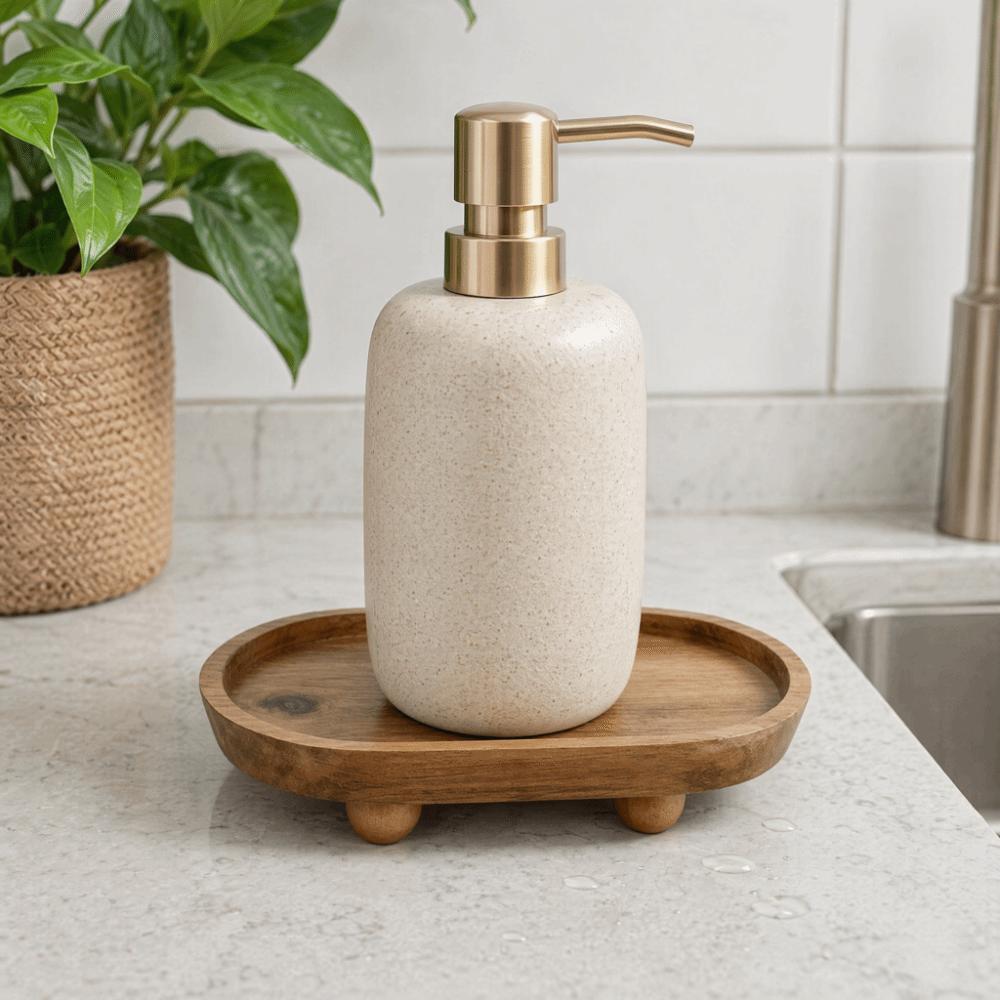 1.77in Four Feet Wooden Desktop Pedestal Stand  Living Room Table Center Ornamental Base