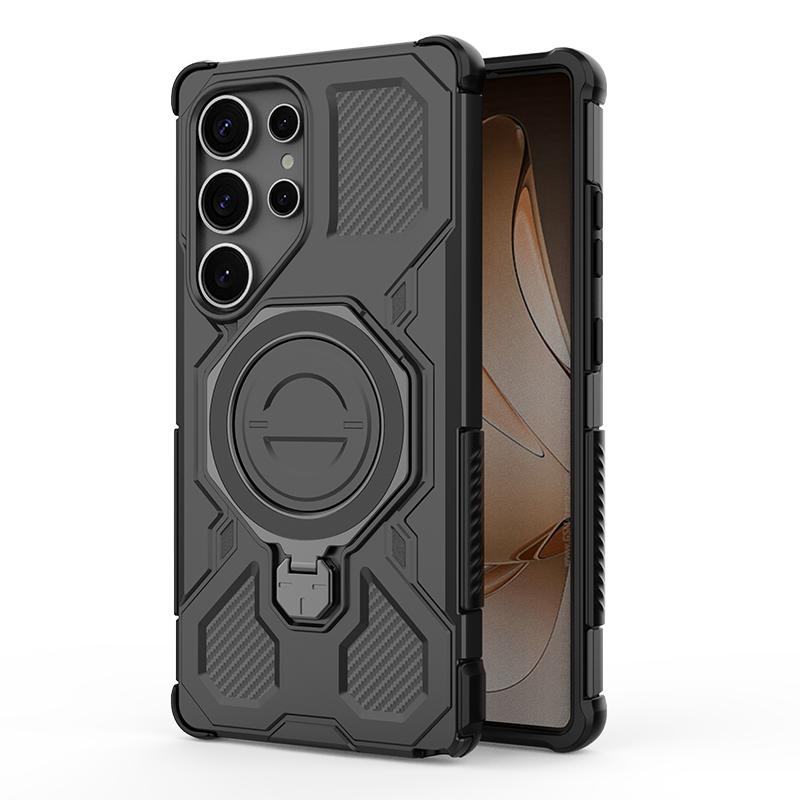 Armor Magnetic Wireless Charging Case for Samsung Galaxy S26 Ultra Plus S25 FE A17 5G A56 A55 A16 Kickstand Phone Cover