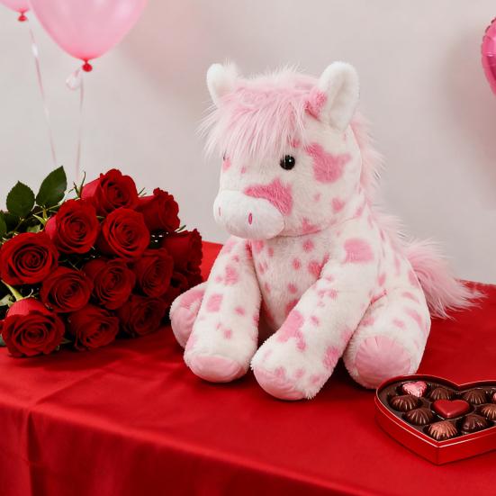 Плюшевая игрушка My Little Pony Мягкая пушистая мягкая игрушка с большими яркими глазами Реалистичная милая кукла-пони для детей и взрослых