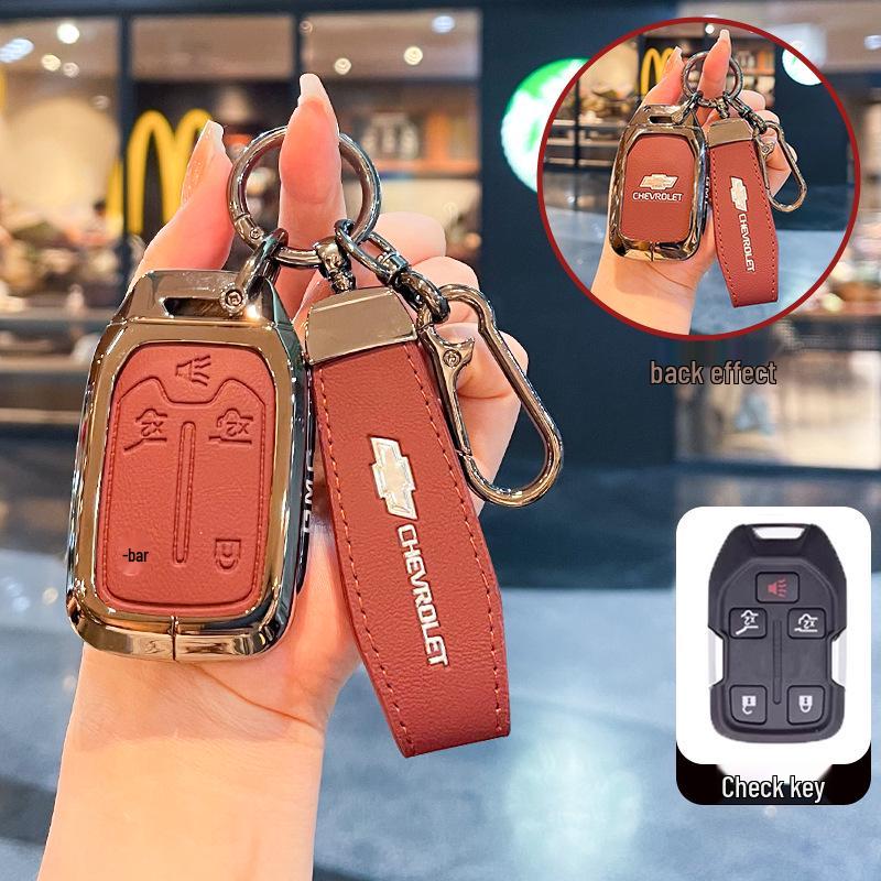 Чехол для ключей Chevrolet K5 Trax Cruze - Звезда Milesuo Металлическая пряжка Оболочка с полным покрытием