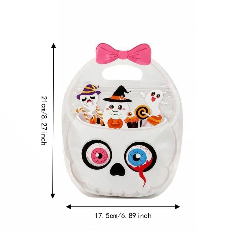 10PCS Transparent Party Candy Packaging Bag Self Sealing Trick or Treat Snack Bag Commercial