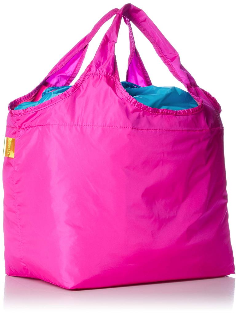 Foldable Eco Pink [Flapper] Bag, Large, Neon, Women's,