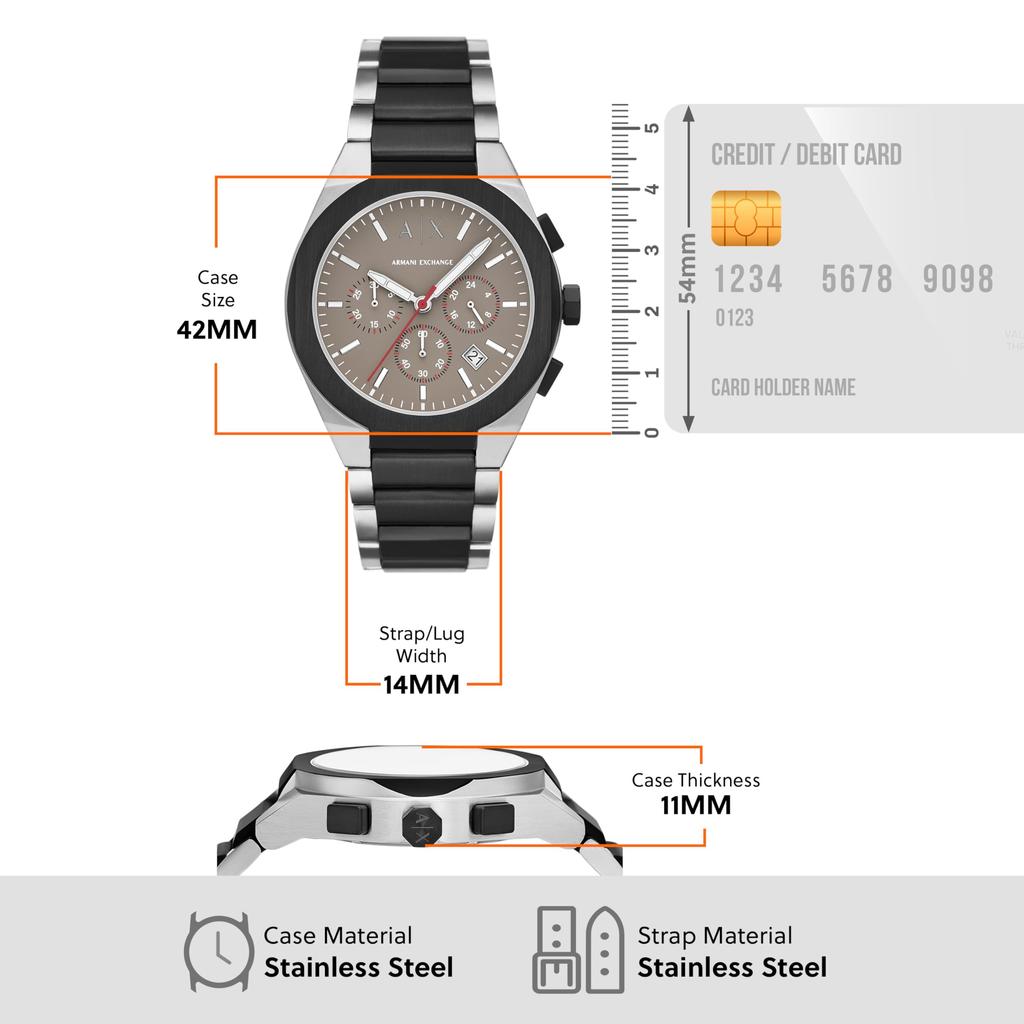 Armani Exchange Sync AX4199 Multicolor AX Men's Watch,