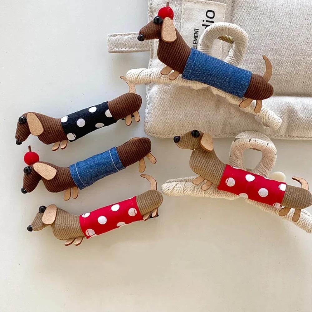 Cloth Dachshund Hairpin Cute Horsetail Holder Trendy Cartoon Shark Clip Hair Accessories