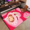 1pc Strawberry Princess6 Design Printed Area Rug Carpet for Bedroom Living Room Home Decor Rugs Mat Non Slip Mat Rug for Bedside