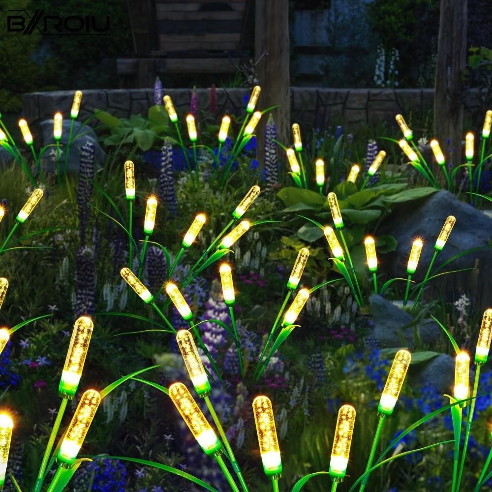 Warm Light Solar Garden Lights Waterproof Design Solar Reed Lights  Yard Pathway