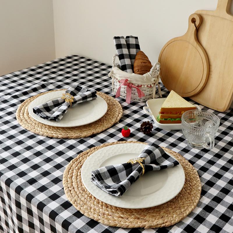 4 шт 30 x 45 см 100% хлопок моющаяся ткань ручная работа мягкие салфетки ткань универсальные решетчатые квадратные кухонные полотенца для ужина кухня и вечеринки декор