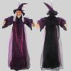 Halloween Flying Witch Decoration Outdoor Hanging Witch Statue with Light Large Screaming Witch