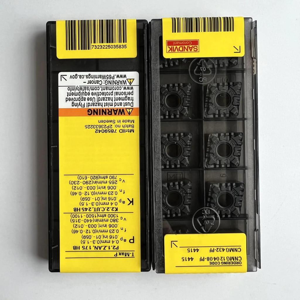 Original Sandvik / CNMG120408-PF 4415 / CNC Lathe Carbide Blade 10 PCS