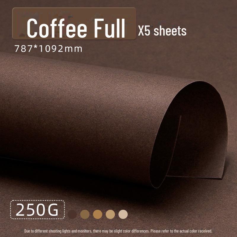 Кольцо ручной работы из плотного картона кофейного цвета Yuanhao - A4/A3/4K с фоном из коричневого древесного леса