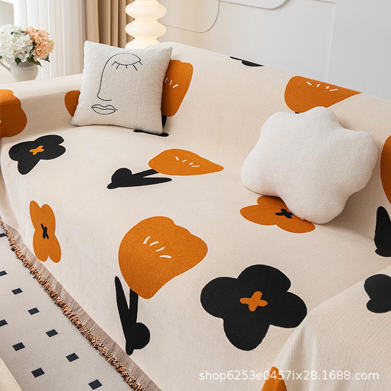 Chenille Sofa Towel French Retro Cover Cloth Sofa Cover Four Seasons Universal All Cover Blanket Cushion