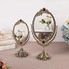 European Retro Princess Makeup Mirror Women's Desktop Desktop Large Metal High Definition Double-sided Antique Bronze Mirror