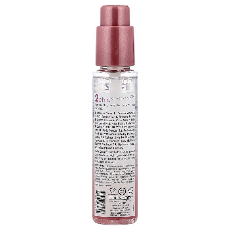 2chic, Frizz Be Gone™ Anti-Frizz Polishing Serum, Shea Butter + Sweet Almond Oil, 2.75 fl oz (81 ml)