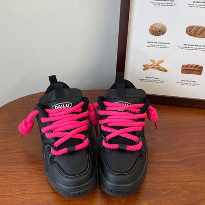 Обувь большого размера, женские дышащие повседневные кроссовки в стиле ретро для пар с толстой подошвой