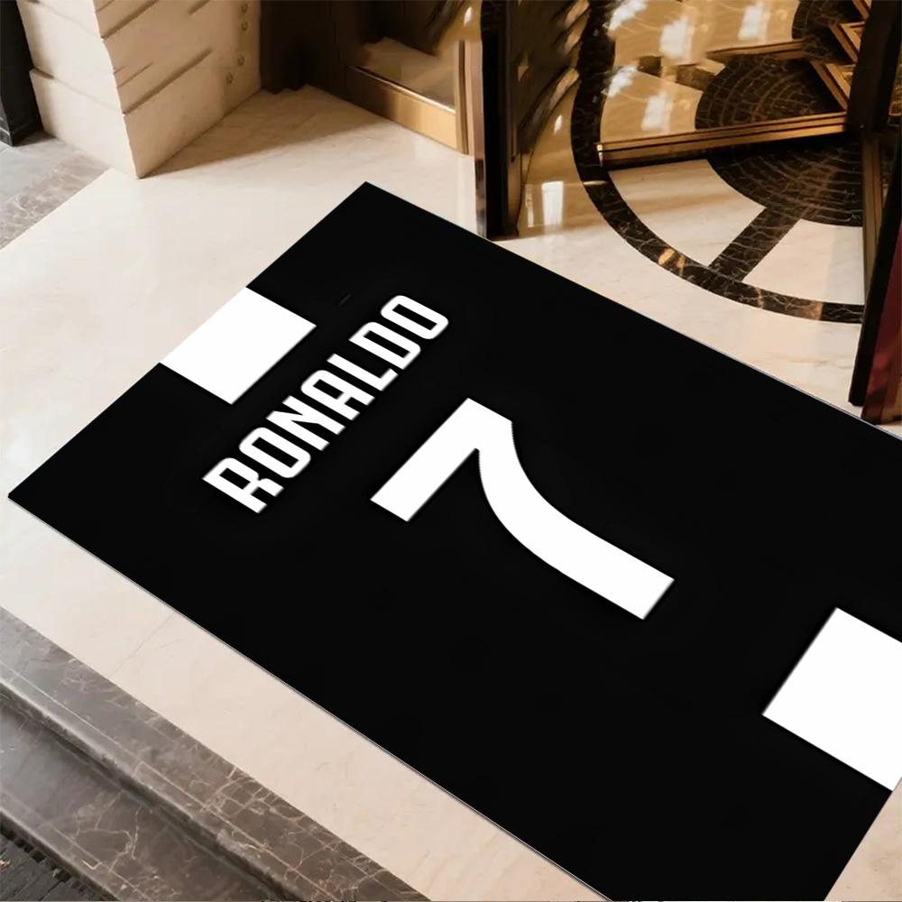 Ronaldo's Legendary Number Floor Mat Design for Kitchen Entryway Foyer Balcony Anti-slip Rug Decorate Offices Perfect Gift for Friends & Family