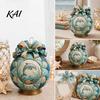 Natural Material Patchwork Ball Ocean Treasures DIY Ornament Kit, Nautical Dolphin Fabric Craft Making Marine Themed Handmade Decoration Set,