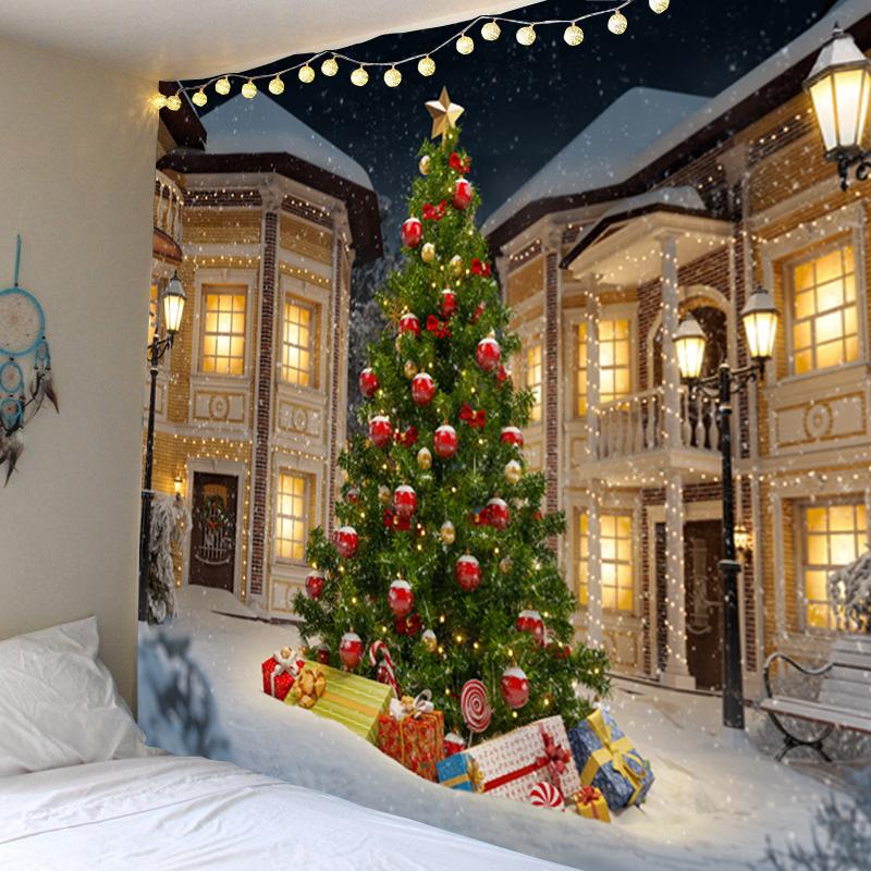 С Рождеством Рождественская елка украшение сцены подвесная ткань дома гостиная спальня украшение стены гобелен