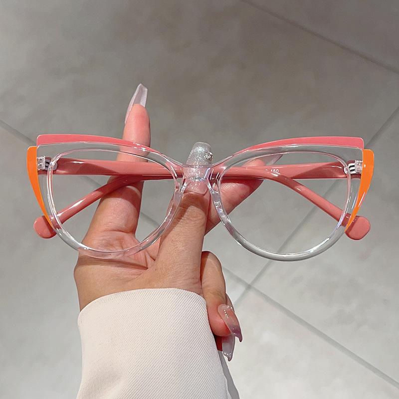 Новые очки Cat Eye Splicing Color Dopamine Color Anti Blue Light для женщин и мужчин 2025 Компьютерные очки