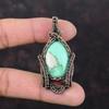 Variscite Pendant Copper Wire Wrapped Pendant Variscite Gemstone Jewelry Handmade Pendant Copper Jewelry Latest Design Pendant Gift For Him