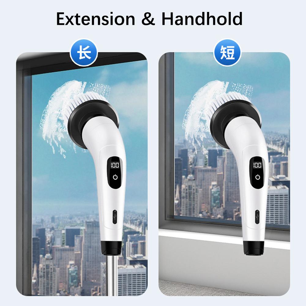 8 в 1 Портативная щетка для ванны Щетина/Губка/Тканевые щетки Щетка для мытья ванной Электрическая чистящая щетка Инструмент для чистки кухни