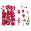 495Piece Dried Flower Craft Set Including Pressed Blooms and Butterfly Stickers for Resin Art and Journal Decorating