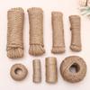 Pet Scratching Cord String Crafts Sewing 10/50/100Meter Natural Jute Rope Burlap Ribbon Jute Twine