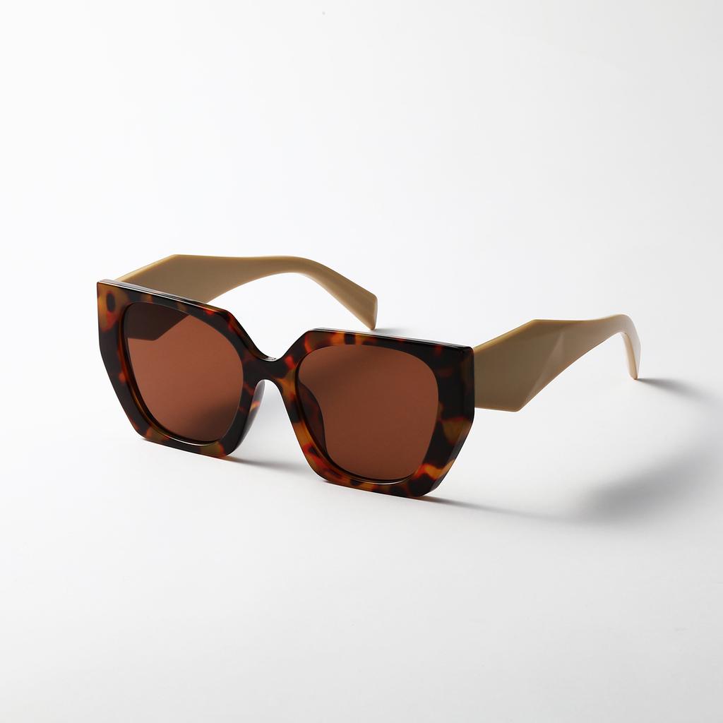 Многоугольные очки с большой оправой в стиле ретро, солнцезащитные очки Ins, женские солнцезащитные очки, закрывающие лицо, мужские