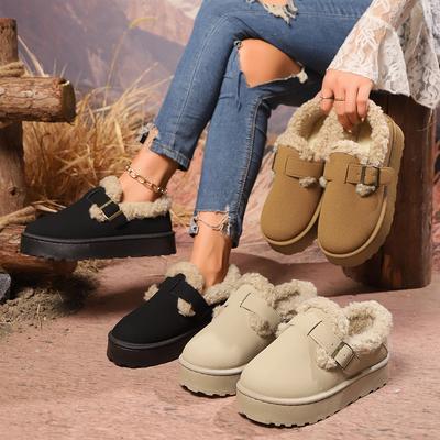 Модные женские ботинки Модные Новые 2025 Осень Зима Удобные Теплые Хлопковые Ботинки Женские Толстая Подошва Платформа Уличная Обувь для Ходьбы для Женщин