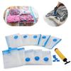 5Pcs/Set Vacuum Storage Bag Space Saver Hand Pump For Travel Seal Clothes Tool