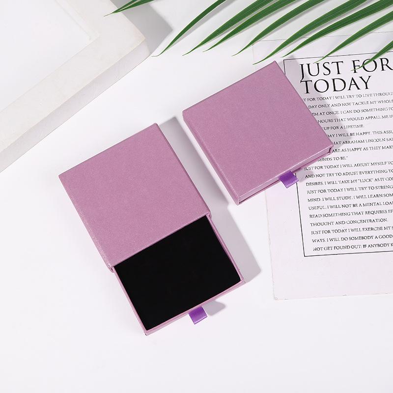 10x10x2 см Коробка для ювелирных изделий и ожерелий 16 цветов Квадратная Выдвижная Стиль Дорожная Шкатулка для украшений Органайзер для хранения Упаковочный кейс для сюрприза