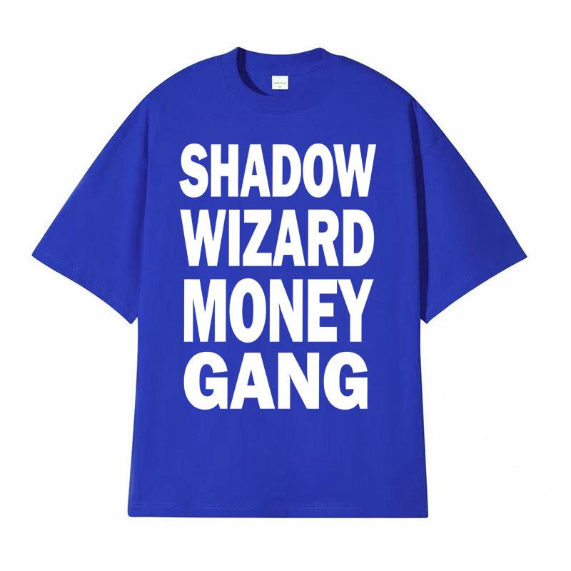 Joeyy Shadow Wizard Money Gang Letters Print T Shirts Funny Y2K Meme T Shirt Men Womens Fashion Casual 100 Cotton Tshirt Tops