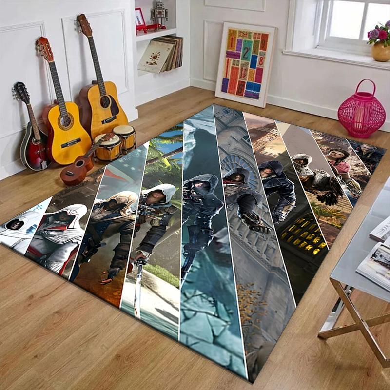 Assassin's Creed Printed Area Rug Carpet for Bedroom Living Room Home Decor Rugs Mat Non Slip Mat Rug for Bedside