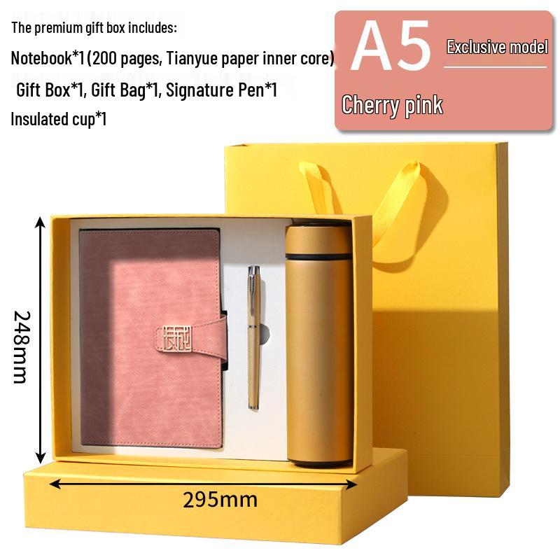Подарочный набор: Индивидуальный блокнот А5 в твердом переплете с печатью логотипа