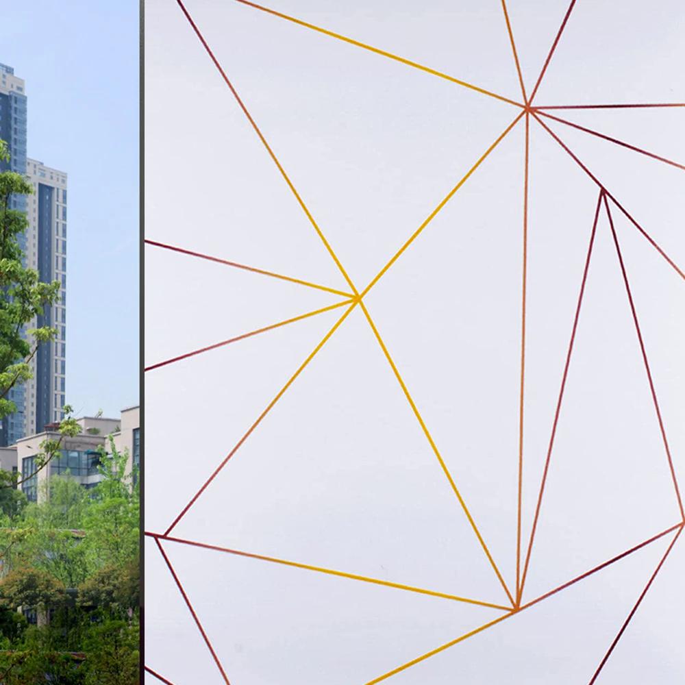 Новый стиль, оконная пленка для конфиденциальности, витражная статическая клейкая стеклянная дверная клейкая пленка, анти-УФ-наклейка на окно с контролем тепла для дома