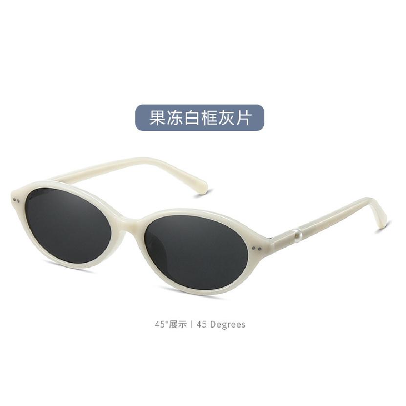 TR polarized small oval frame sunglasses, pearl style sunglasses, acetate cat-eye sunglasses