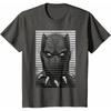 Black Panther Marvel TShirt Striped Gradient Unisex Short Sleeve Soft Cotton Slim Fit Crew Neck Modern Top for Him  Her Unisex