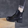 Новые женские ботинки Мартин, Ретро ботильоны из мягкой кожи, Ботинки на толстой подошве с флисом, увеличивающие рост