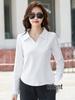 Women's Solid Color Long Sleeve T-Shirt with Turn-Down Collar and Curved Hem - Autumn 2025 Collection