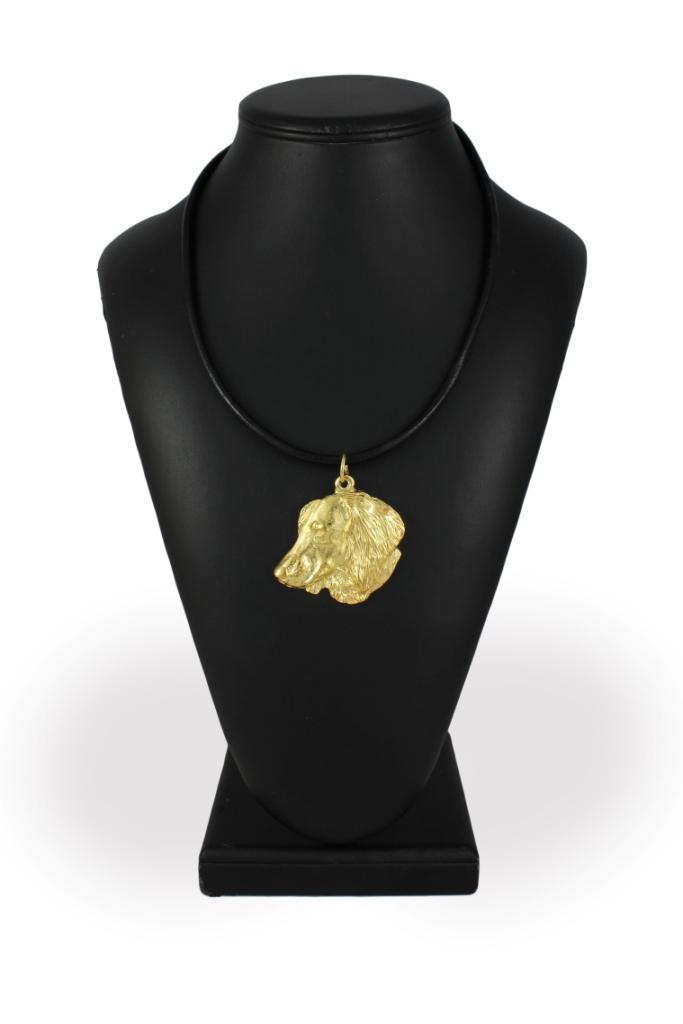 Dachshund IV - Dog necklace in gift box, gold-plated pendant for dog fan, striking jewellery by Art-Dog