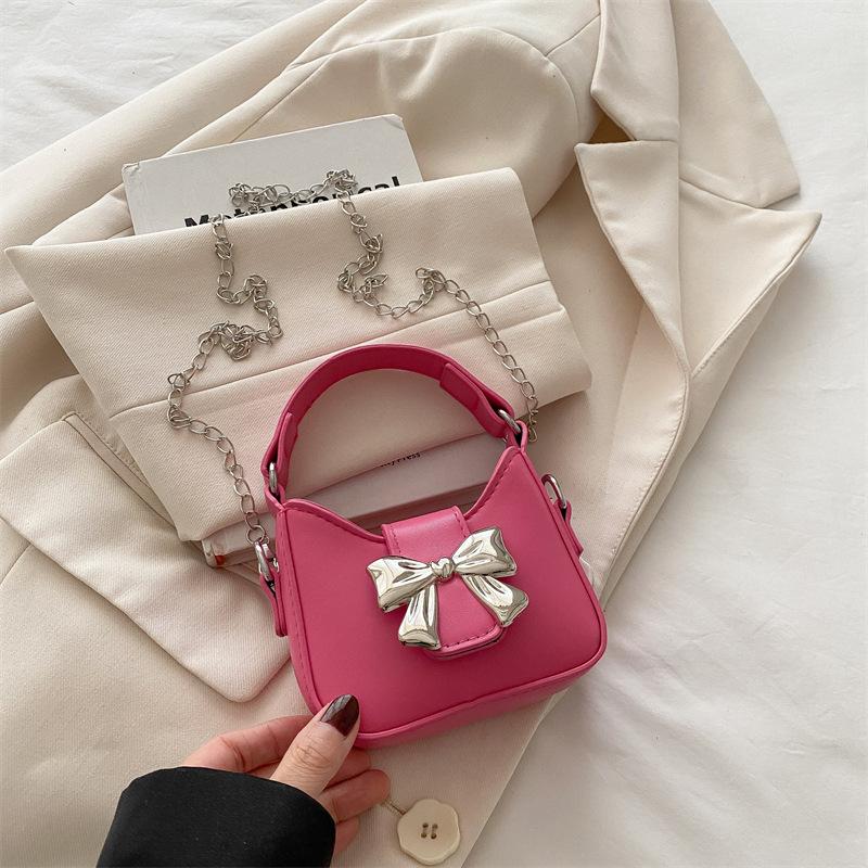 Сумка-бантик Niche 2025, новый весенне-летний тренд, милая и крутая мини-сумка-помада с цепочкой, маленькая женская сумка через плечо