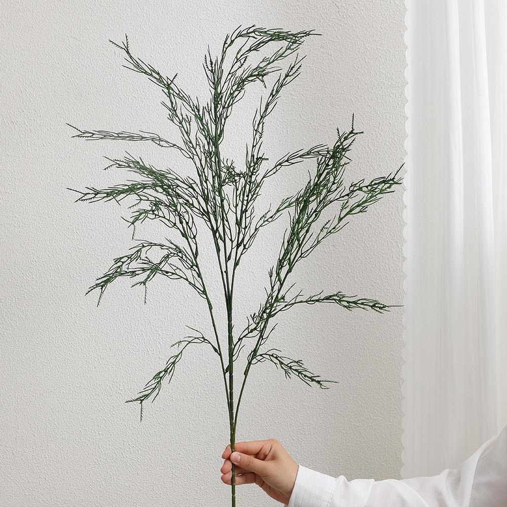 Monet Display: Artificial Greenery and Reed Grass Bridal Bouquet - Forest Style Wedding Decoration.