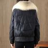 Down Jacket Women's Sheepskin Black Coat Winter Fur Short Puffer Parkas Outwear