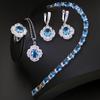 Zircon Set Womens Jewelry New Necklace Earring Ring Bracelet