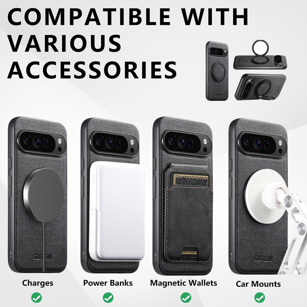 Magnetic Phone Cover For Google Pixel 6 7 8 9 9Pro XL 8Pro 7Pro 6Pro 7A 8A 6A Phone Case Ring Bracket Bumper Shell