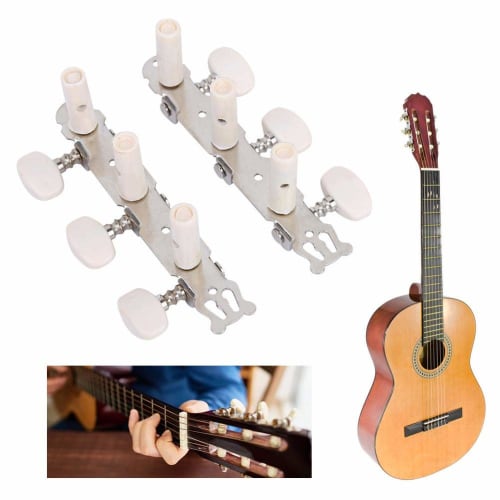 Guitar Tuning Pegs, Classical Guitar Tuners (Set of 2), for 40-inch Classical Guitars, Machine Heads, Durable & Wear-Resistant, Easy Installation, Smo