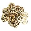100 Pieces Unfinished Wood Hollow Round for Craft DIY Projects 30mm
