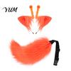 Comfortable Plush Headband Alien Cat Ears And Tail Set, Cute Kitten with Antennae, Animal Set Cosplay Costume Kit for Halloween Party, Comic