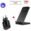 15W Fast Wireless Charger For iPhone 14 13 12 11 ProMax X XS Samsung S21 S20 S10 Note 20  Xiaomi 9 10 Phone Charging Stand